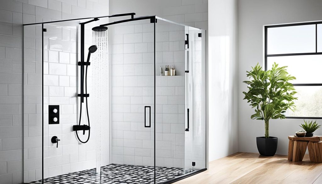 Black and white shower inspiration