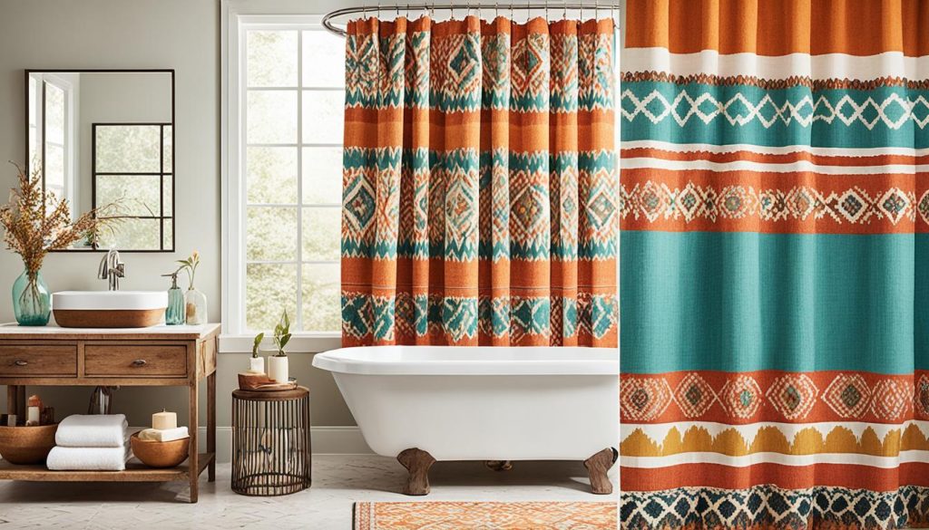 Boho-chic bathroom color palette