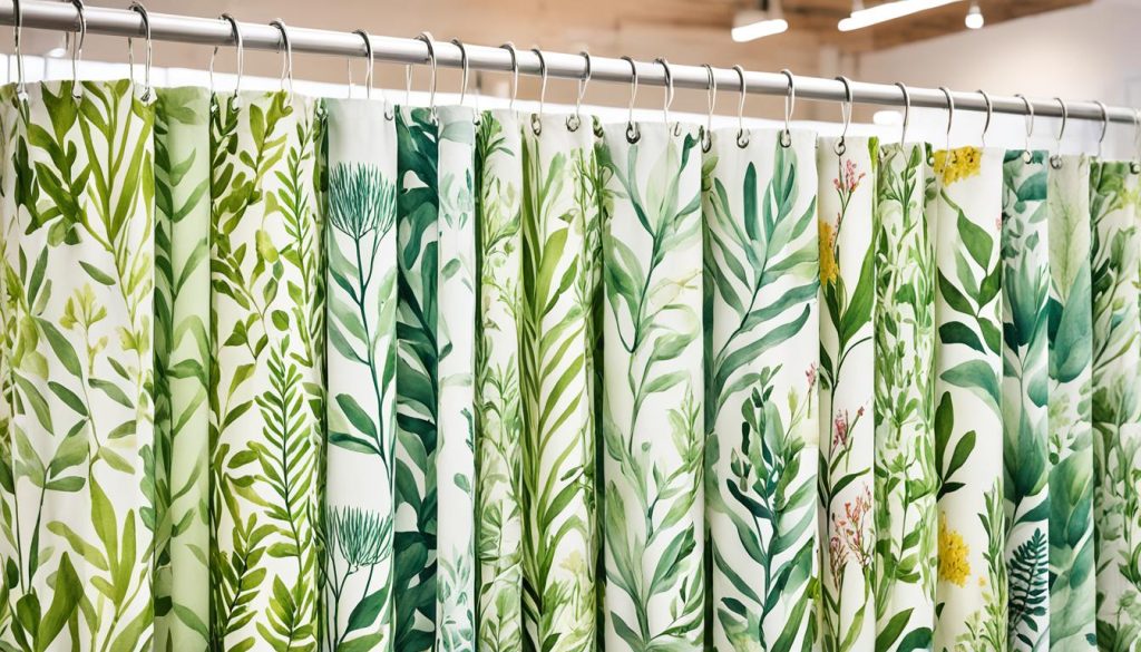 Botanical shower curtain retailers