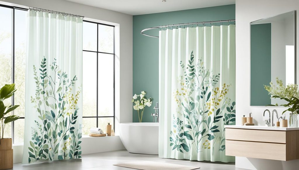 Botanical shower curtains with nature themes