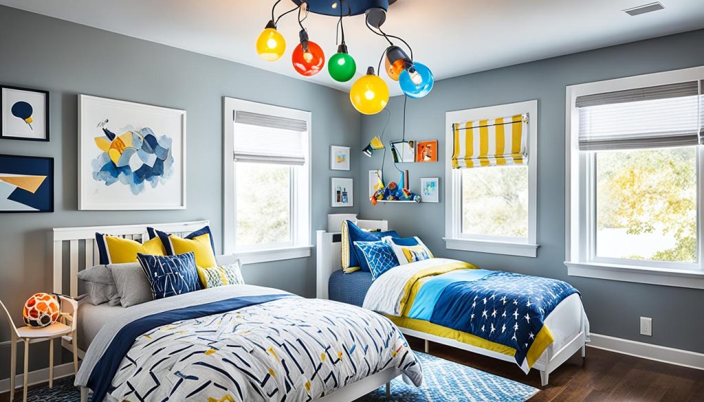 Boys' bedroom lighting options