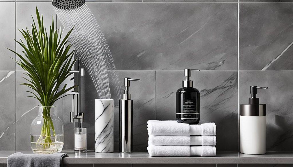 Chic shower accessories