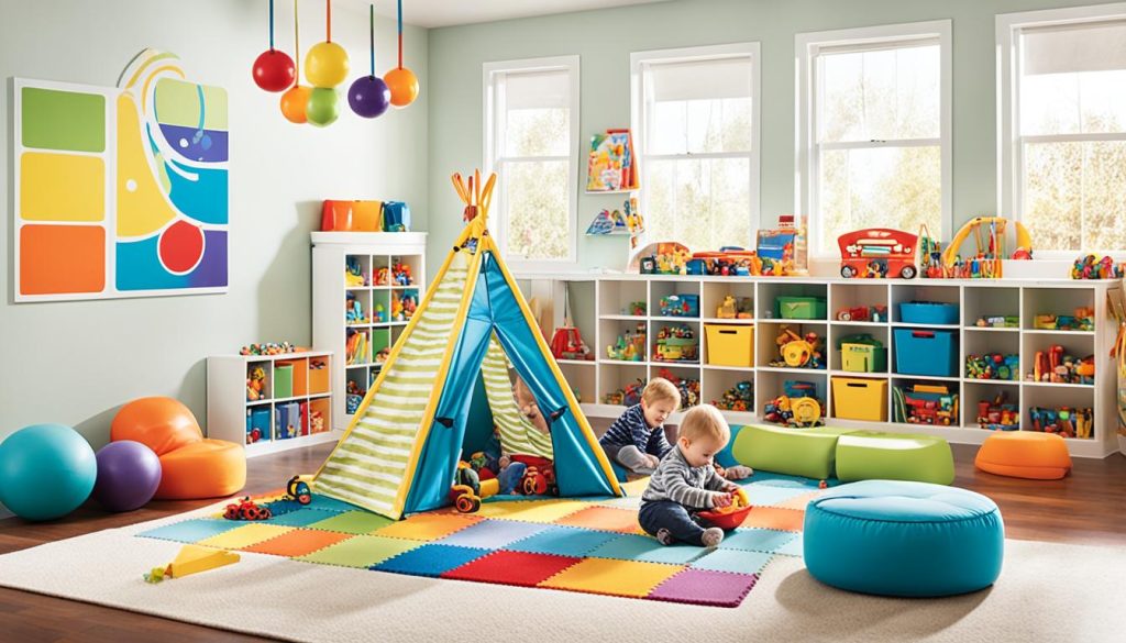 Child-friendly game nooks with safety features