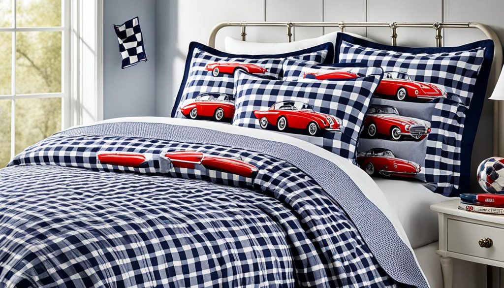 Classic car bedding and textile choices