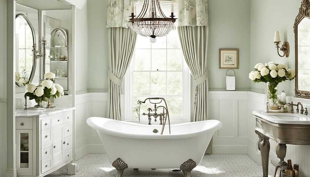 Clawfoot tub in a vintage-inspired bathroom