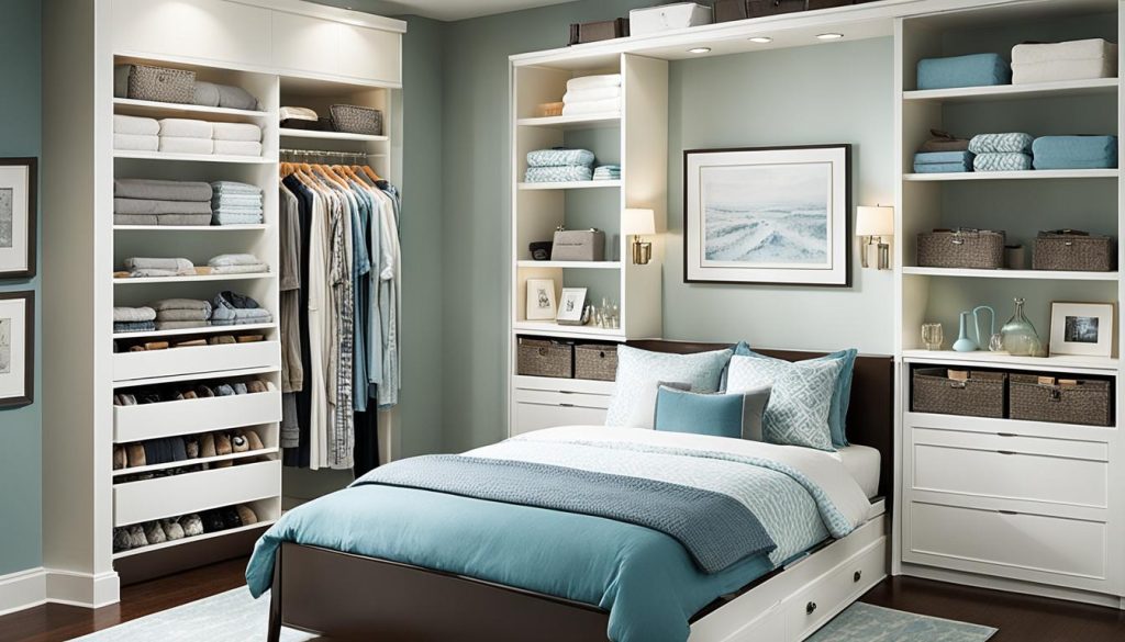 Clever storage ideas for small master bedrooms