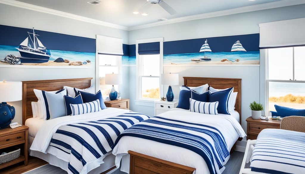 Clutter-free beach bedroom