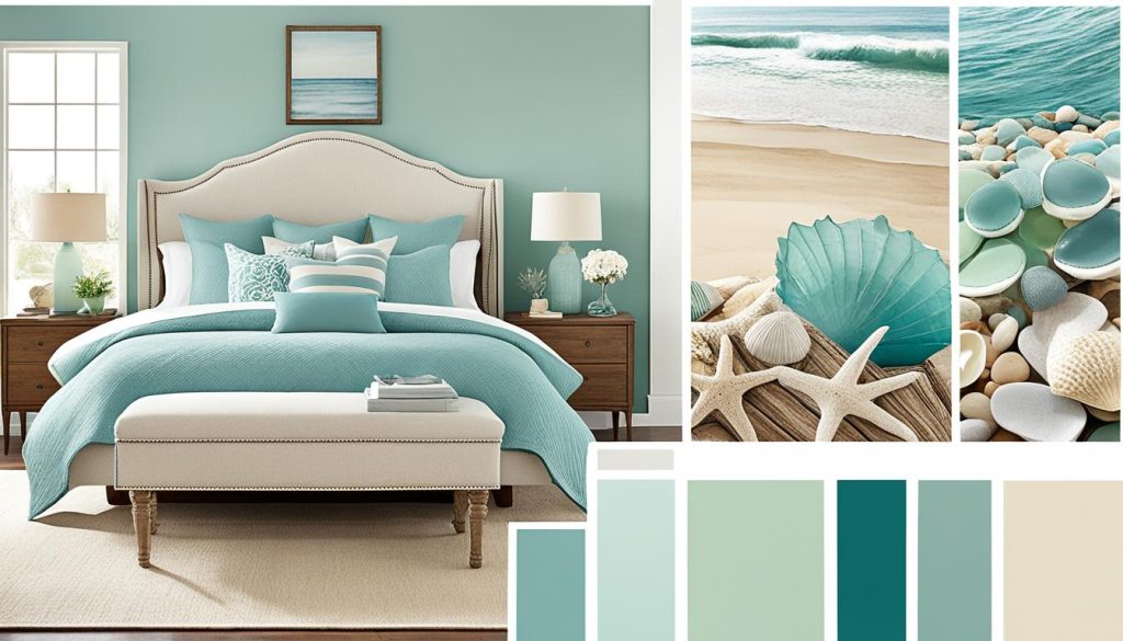 Coastal bedroom color palette