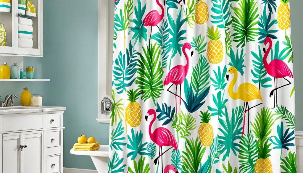 Colorful shower curtain designs