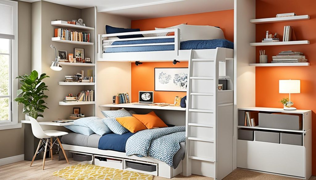 Compact bedroom layout ideas