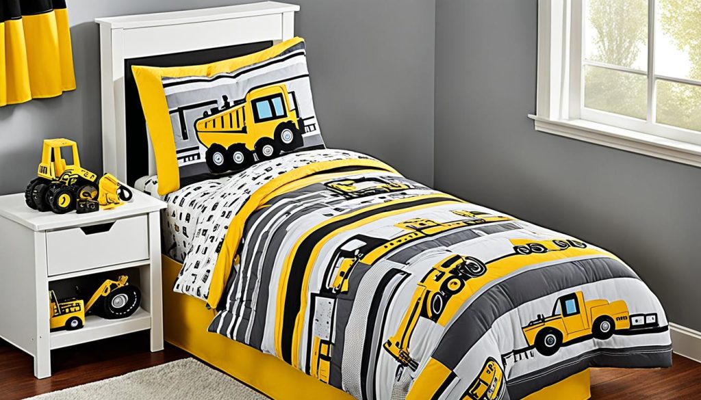 Construction bedding set for boys bedroom