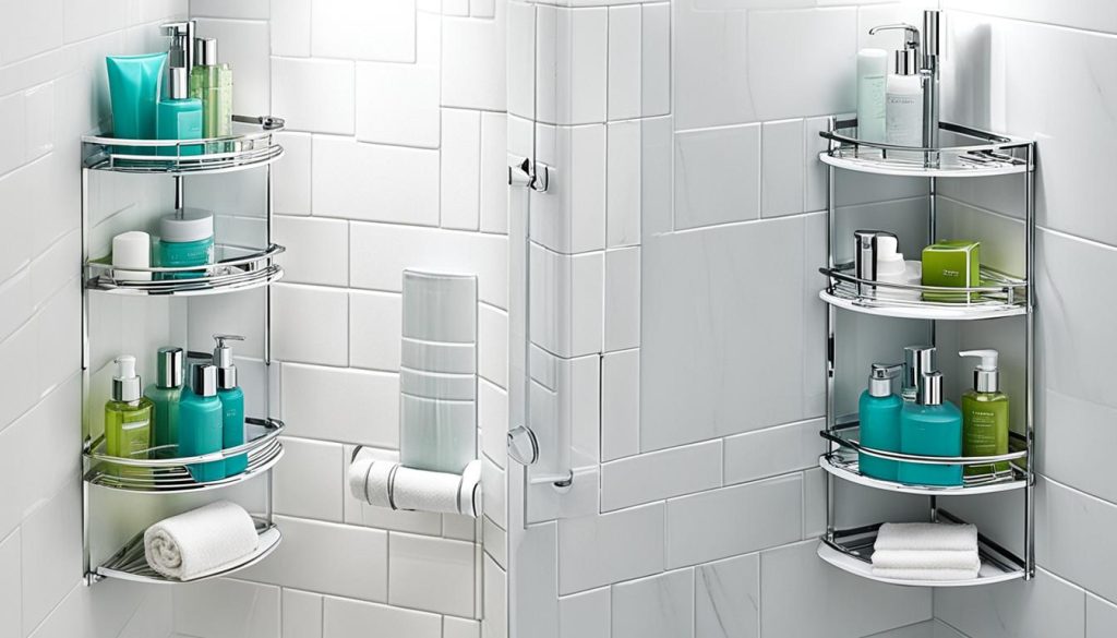 Corner shower caddies