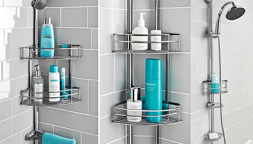 Corner shower organizers