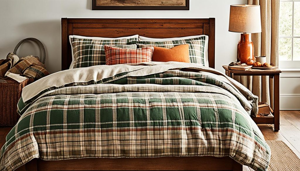 Country-inspired bedding and textiles