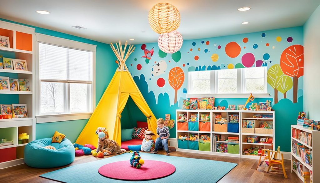 Creative kids' zone with colorful decor