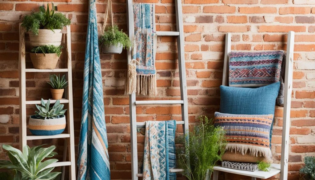 Creative storage solutions with bohemian flair