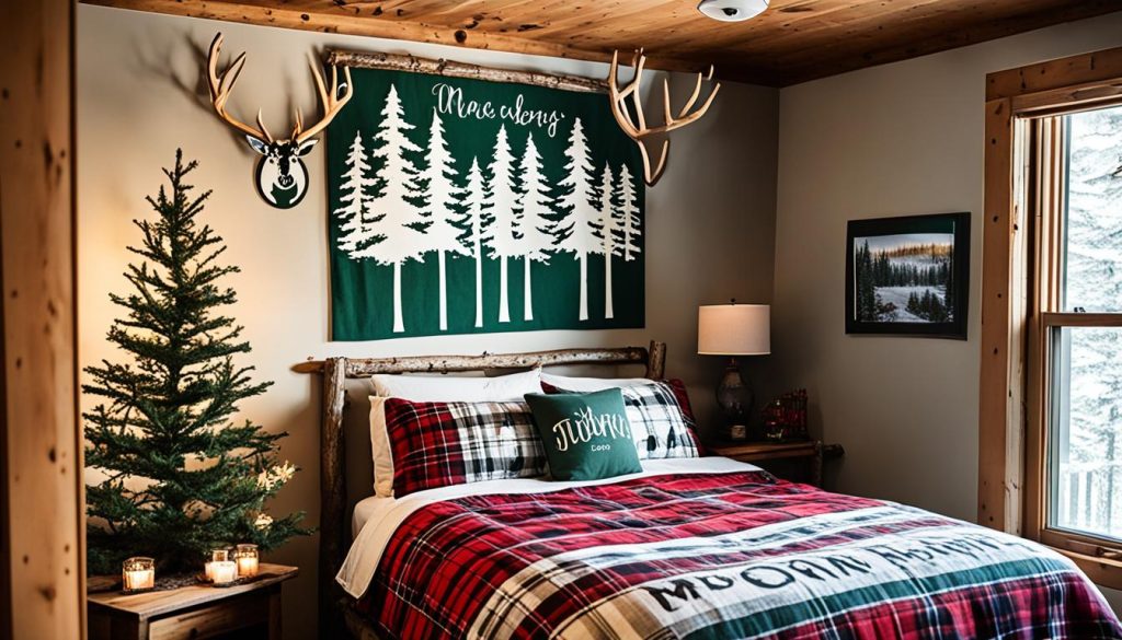 DIY cabin bedroom decor