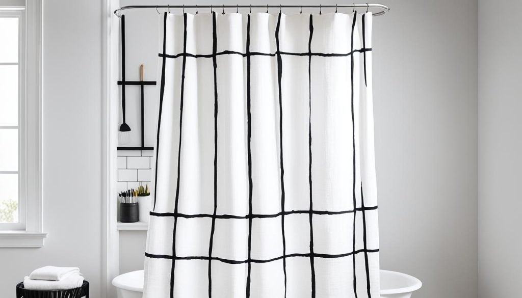 DIY minimalist shower curtain