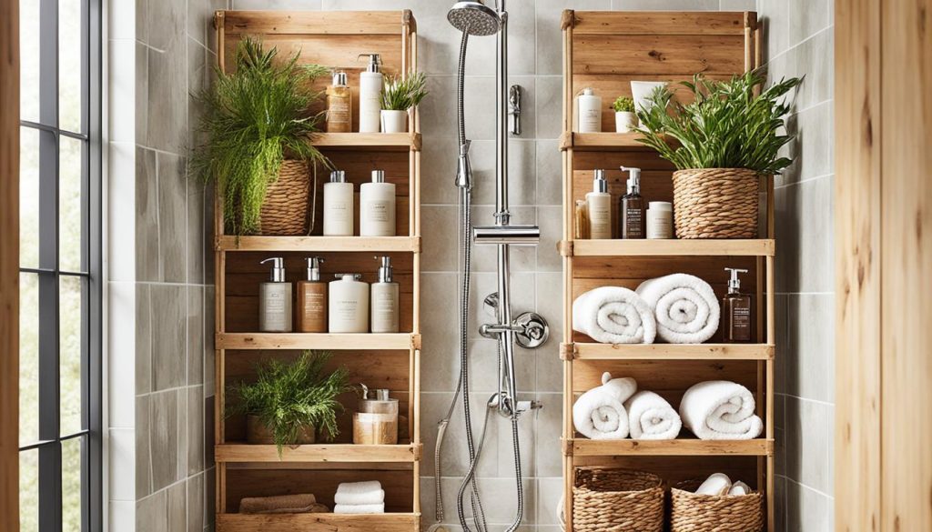 DIY shower storage ideas