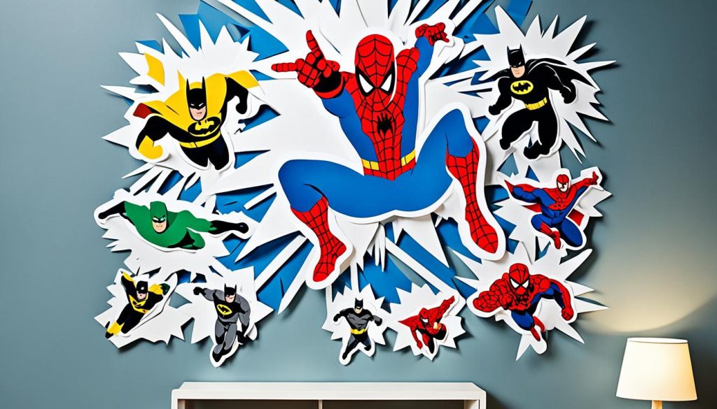 DIY superhero wall art