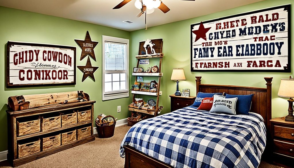 DIY wooden signs for boy's bedroom design