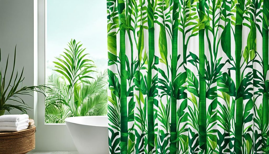 Designer botanical shower curtains