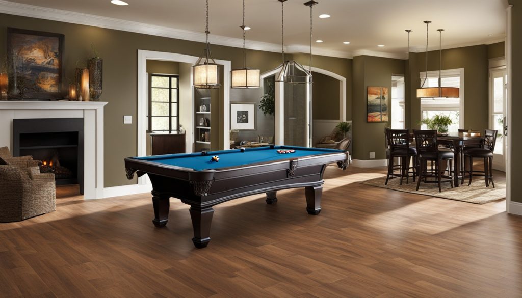 Durable flooring options for game room