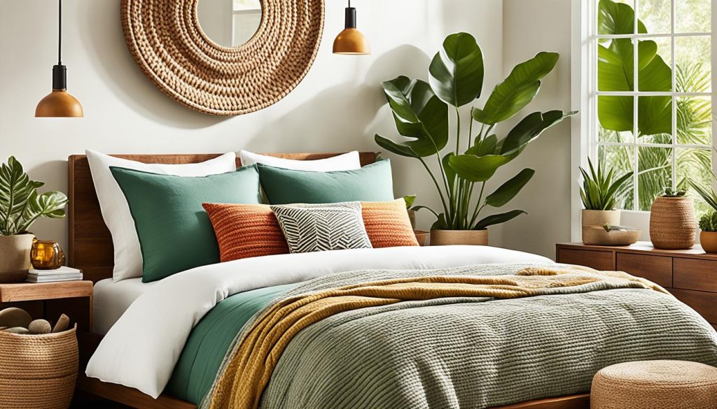 Earthy tones in bedroom decor