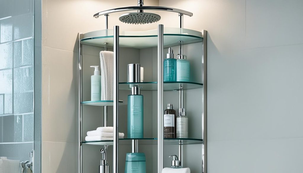 Efficient shower storage ideas