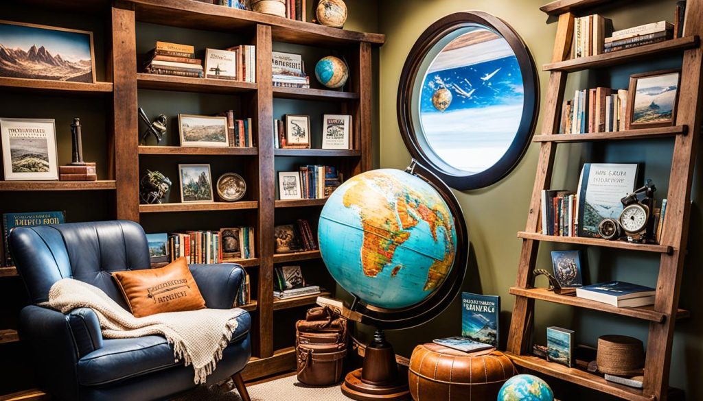 Explorer themed reading nook