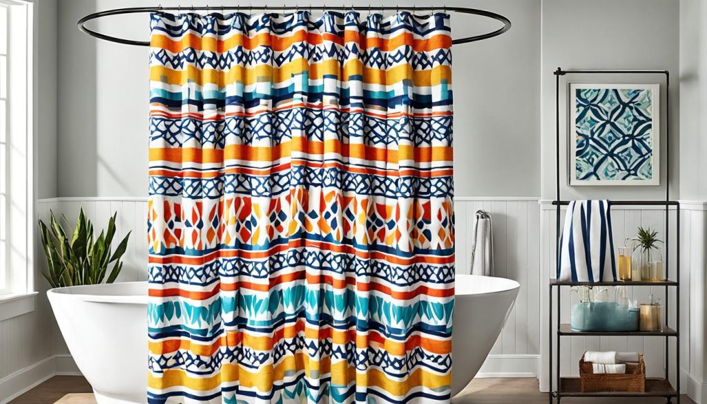 Eye-catching shower curtains