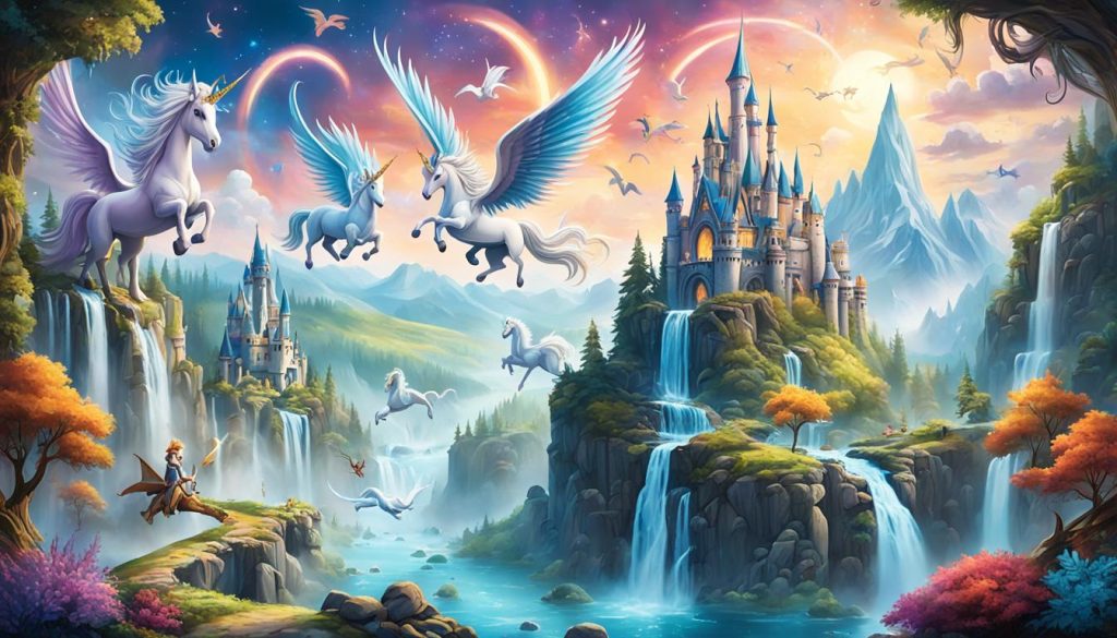 Fantasy-inspired wall mural