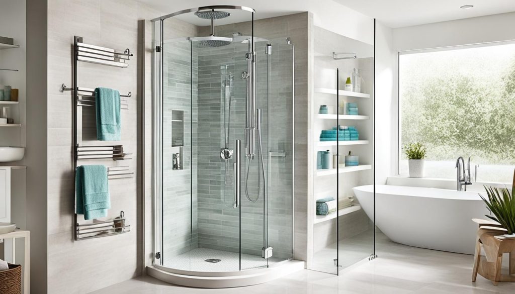 Functional corner shower design