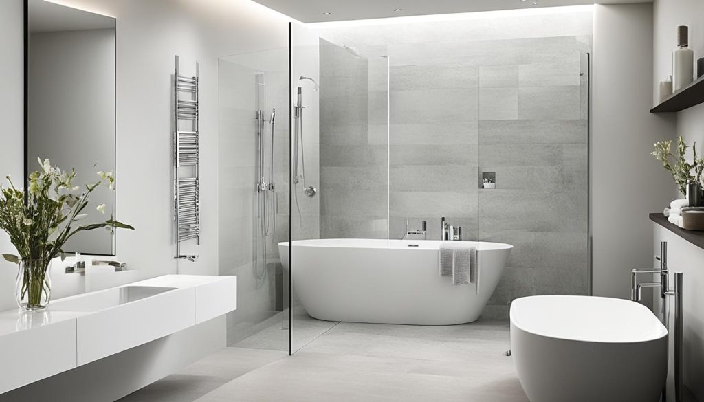 Functional minimalist bathrooms