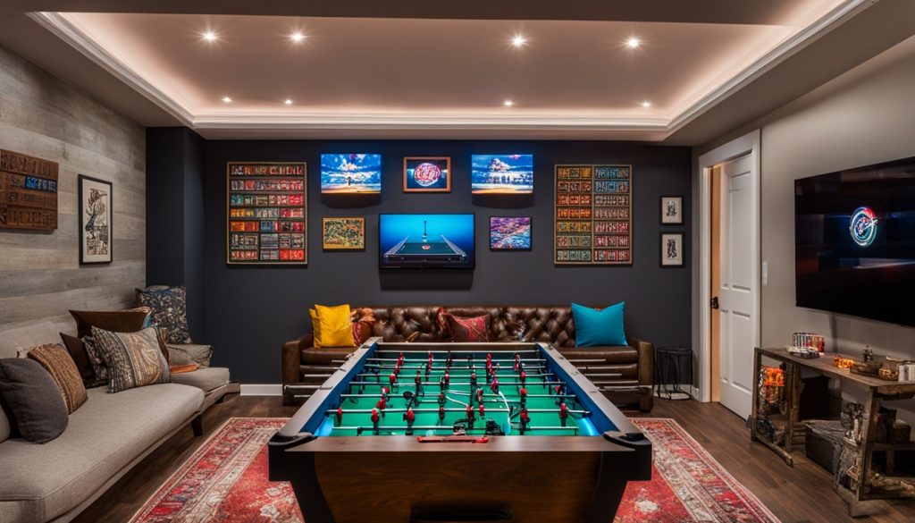 Game room lighting options