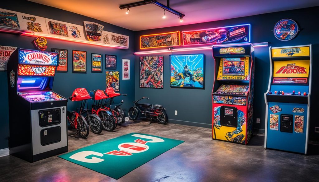 Garage game room decor