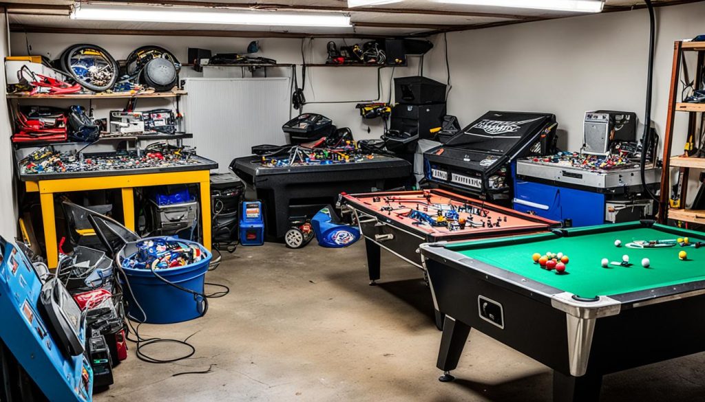 Garage game room maintenance