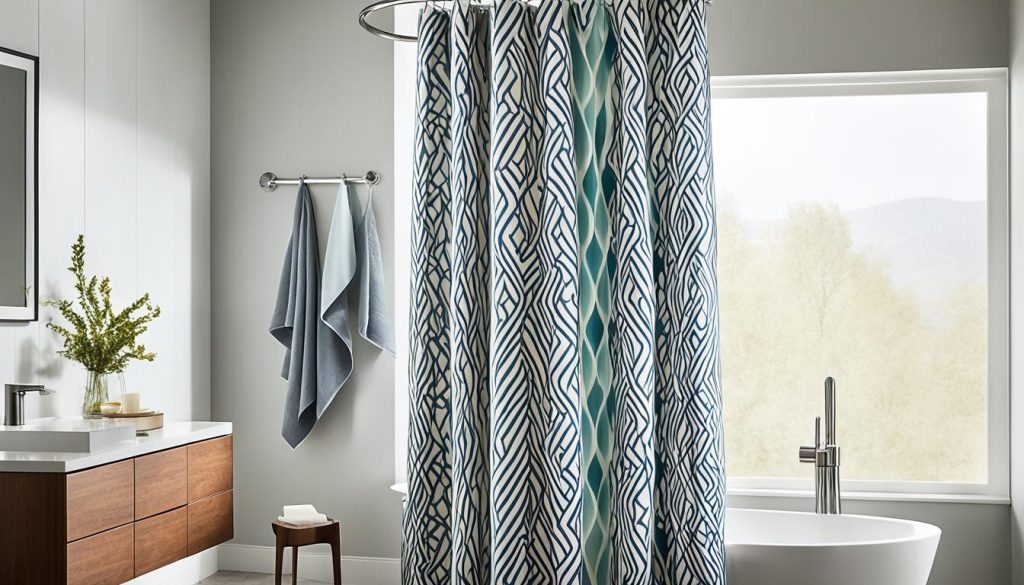 Geometric shower curtain patterns