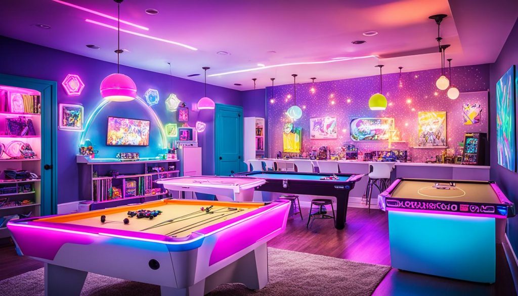 Girls' game room lighting ideas