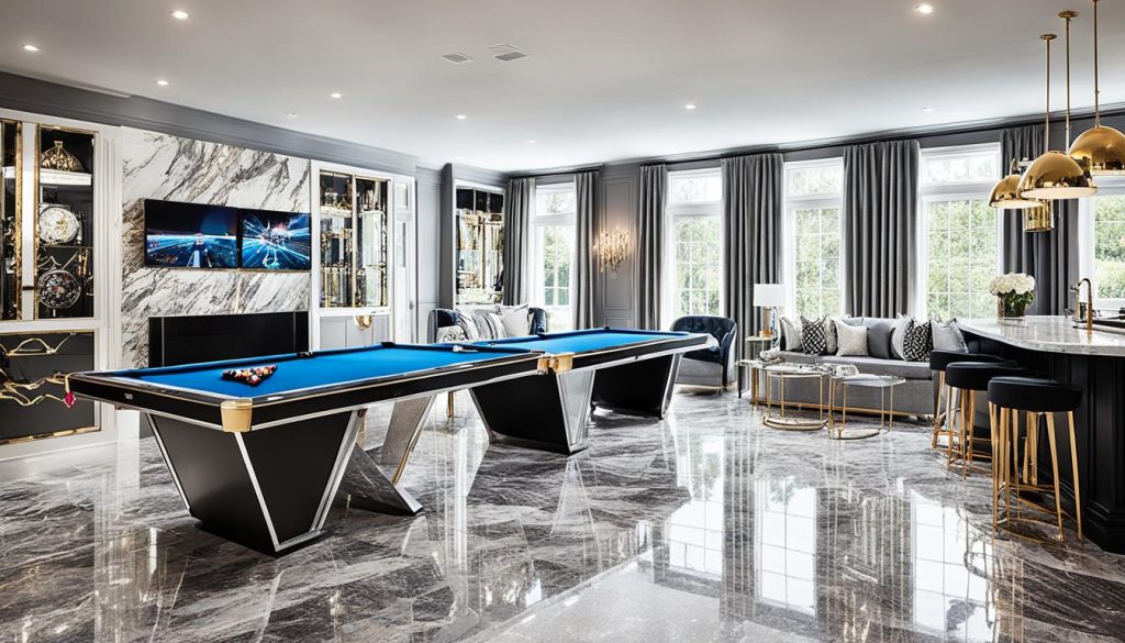 Glamorous games room flooring options