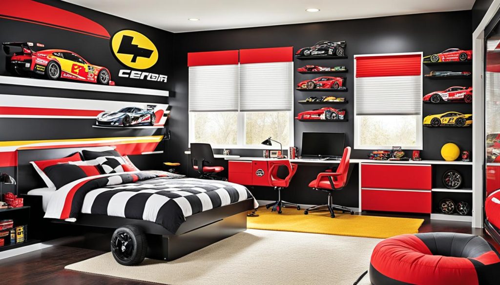 High-speed bedroom with innovative storage solutions