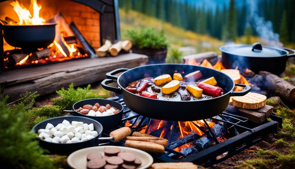 Indoor camping cuisine