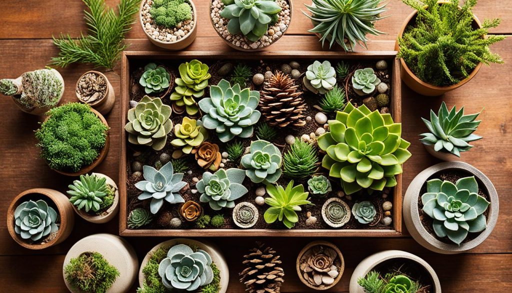 Indoor gardening and nature crafts