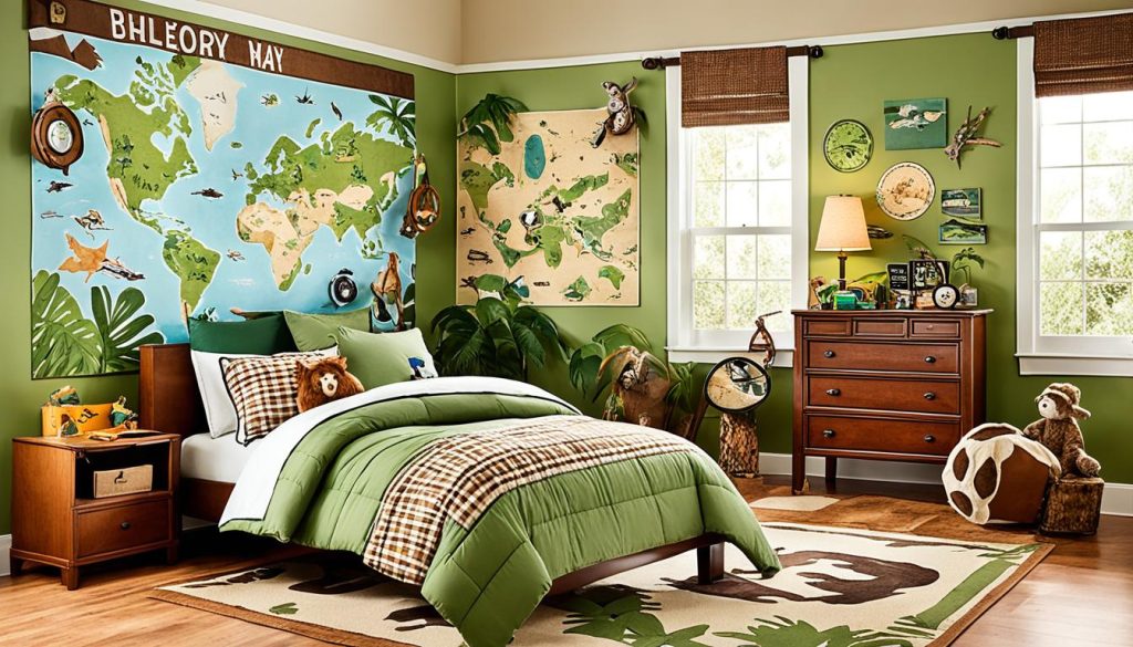 Kids explorer rooms with safari theme