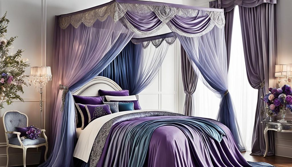 Luxurious fabrics for fantastical bedroom styles