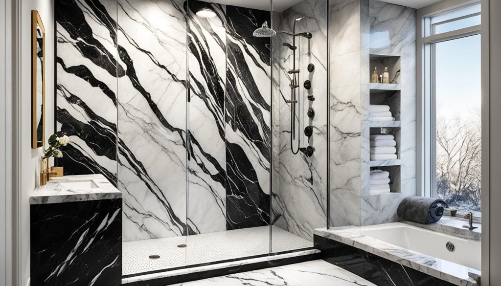 Luxurious marble shower designs