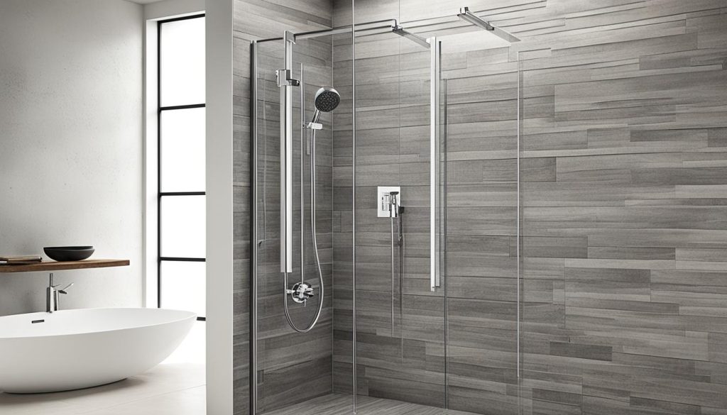 Minimalist bathroom showers