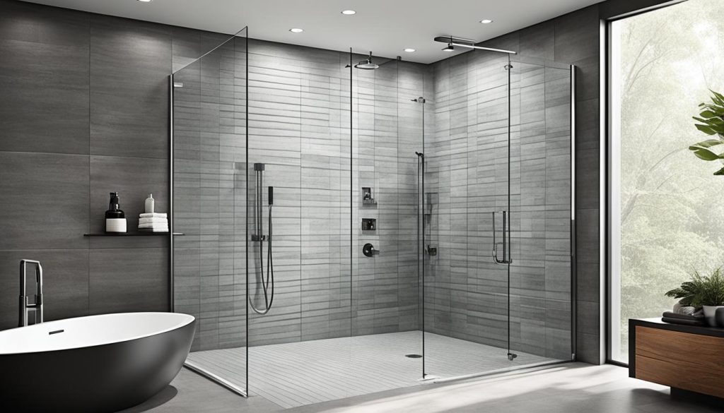 Minimalist shower aesthetics with clean lines