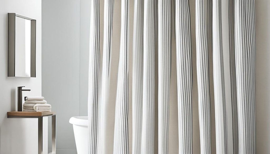 Minimalist shower curtain for bathroom makeover