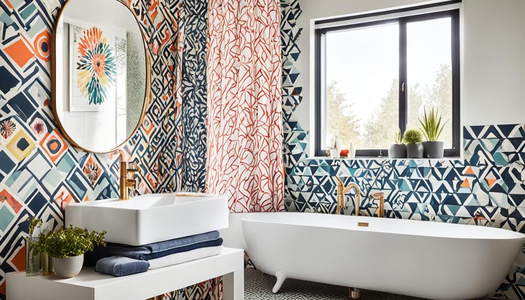 Mixing patterns in unique bathrooms